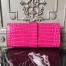 Hermes Medor Clutch Bag In Rose Red Crocodile Leather