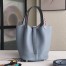 Hermes Blue Lin Picotin Lock 18cm Bag With Braided Handles