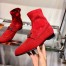 Hermes Red Suede Saint Honore Ankle Boots