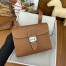 Hermes Sac a Depeches 21 Bag in Gold Clemence Leather