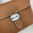 Hermes Sac a Depeches 21 Bag in Gold Clemence Leather