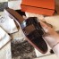 Hermes Oran Sandals In Burgundy Shiny Niloticus Crocodile