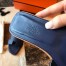 Hermes Oran Slide Sandals In Deep Blue Epsom Calfskin