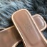 Hermes Oran Sandals In Beige Ostrich Leather