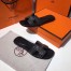 Hermes Oran Studs Sandals In Black Leather