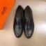 Hermes Men's Paris Loafers In Black Calfskin