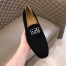 Hermes Men's Tenor Loafers In Black Suede Leather