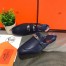 Hermes Oz Mule In Dark Blue Leather