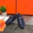 Hermes Oz Mule In Dark Blue Leather