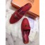 Hermes Oz Mule In Red Calfskin Leather