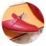 Hermes Oz Mule In Red Calfskin Leather