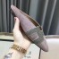 Hermes Khaki Crystal Roxane Mule