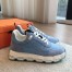 Hermes Men's Impulse Sneakers in Blue Fabric and Leather