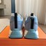 Hermes Men's Impulse Sneakers in Blue Fabric and Leather