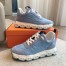 Hermes Men's Impulse Sneakers in Blue Fabric and Leather