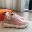 Hermes Women's Impulse Sneakers in Pink Fabric and Leather