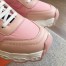 Hermes Women's Impulse Sneakers in Pink Fabric and Leather