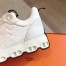 Hermes Men's Impulse Sneakers in White Fabric and Leather
