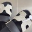 Hermes Men's Chypre Sandals In Canvas with Black Leather 