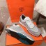 Hermes Addict Sneakers In Grey Knit