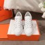 Hermes Avantage Sneakers In Multicolore White Calfskin
