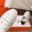 Hermes Avantage Sneakers In Multicolore Blanc Calfskin