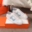 Hermes Avantage Sneakers In White/Mykonos Calfskin