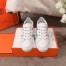 Hermes Avantage Sneakers In White/Mykonos Calfskin