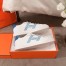 Hermes Avantage Sneakers In White/Mykonos Calfskin
