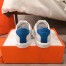 Hermes Avantage Sneakers In White/Mykonos Calfskin