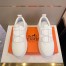 Hermes Team Sneakers In White Double-sided Technical Mesh