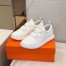Hermes Team Sneakers In White Double-sided Technical Mesh