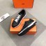 Hermes Trail Sneakers In Noir Calfskin Leather