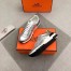 Hermes Trail Sneakers In Silver Metallic Nappa Leather