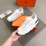 Hermes Trail Sneakers In White Calfskin