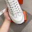 Hermes Trail Sneakers In White Calfskin