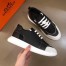 Hermes Vitesse Sneaker In Black Epsom and Technical Canvas