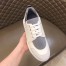 Hermes Vitesse Sneaker In White Epsom and Technical Canvas
