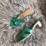 Hermes Oasis Sandals In Bamboo Shiny Niloticus Crocodile