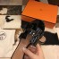 Hermes Oasis Sandals In Black Patent leather