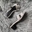 Hermes Oasis Sandals In White Suede with Rhinestone