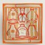 Hermes Orange Fantaisie d'Etriers Shawl 140