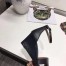 Hermes Legend Wedge Sandal In Black Calfskin