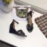 Hermes Legend Wedge Sandal In Black Calfskin With Studs