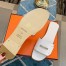 Hermes View Sandals In White Calfskin leather