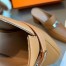 Hermes Blossom Mules In Brown Goatskin