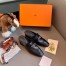 Hermes Blossom Mules In Black Goatskin