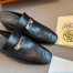 Hermes Blossom Mules In Black Goatskin