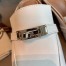 Hermes Blossom Mules In White Goatskin