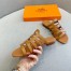 Hermes Camelia Sandals In Brown Calfskin